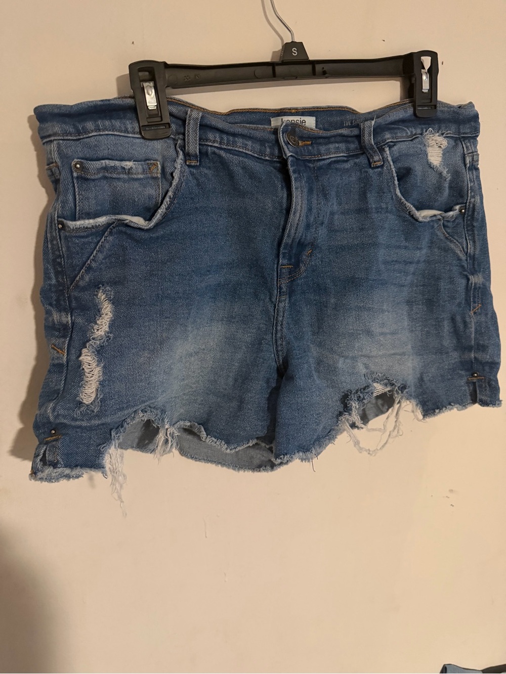 Kensie Jeans Vintage Luxe Women’s Blue Denim Cut Off Shorts 14 32in Cotton